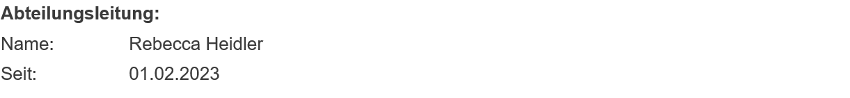 Abteilungsleitung 