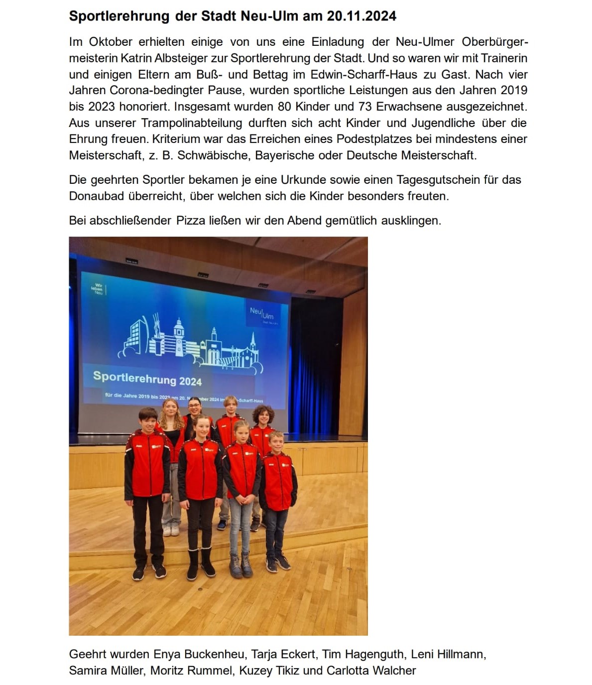 Sportlerehrung 